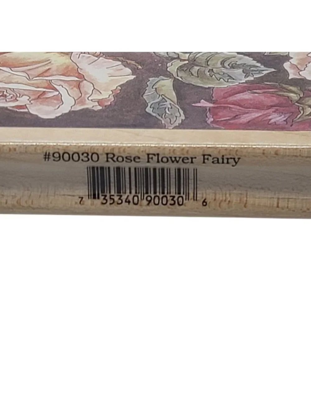 Rose Flower Fairy Rubber Stamp Stamps Happen Wood Mounted 1998 Made In USA New